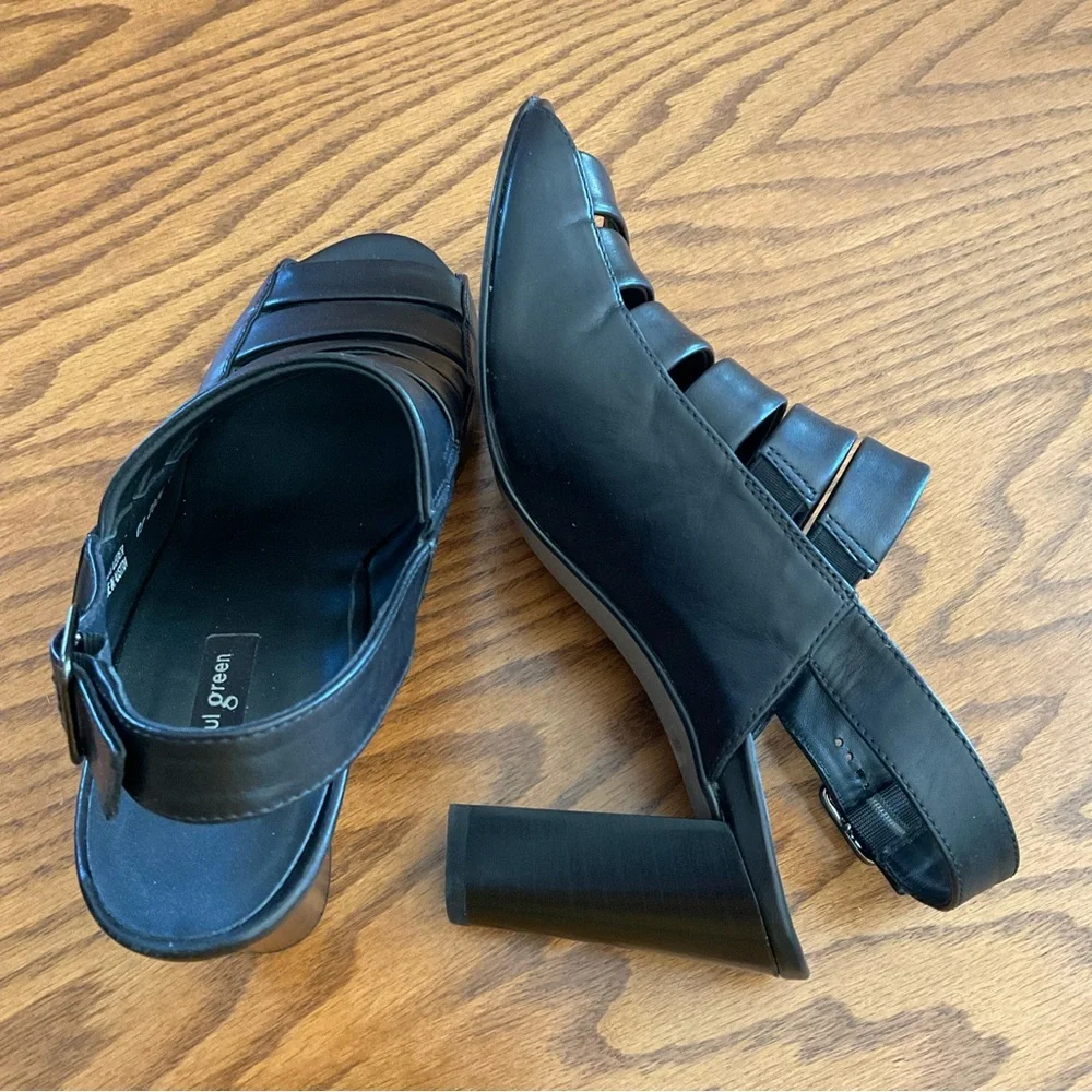 Paul Green Obermaterial Echt Leder Peep Toe Heels, Women’s Sz 8